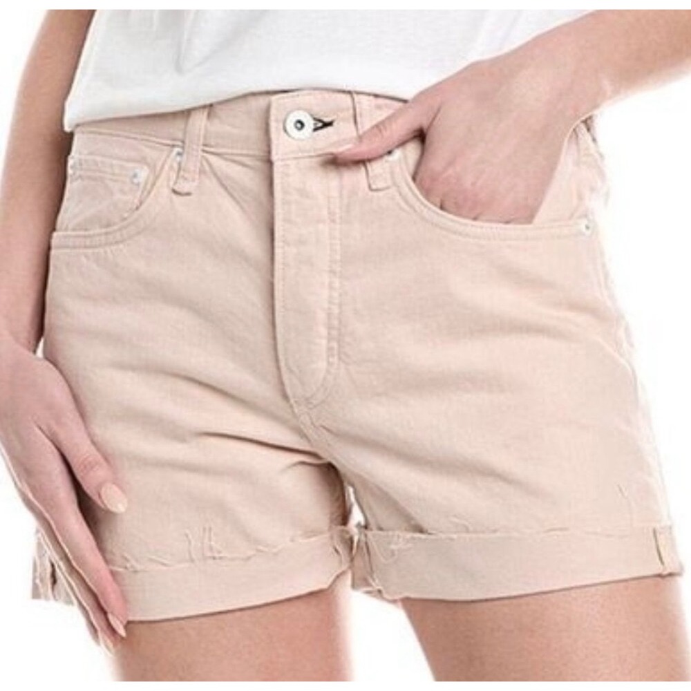 Rag & Bone Rosa Mid-Rise 4" Denim Shorts Blush Pink Size 27